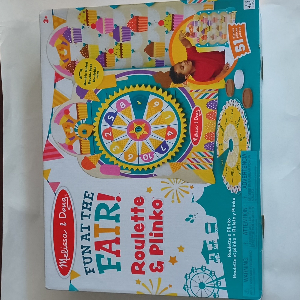 SALE: Melissa & Doug Fair Fun Roulette & Plinko Game - Colorful